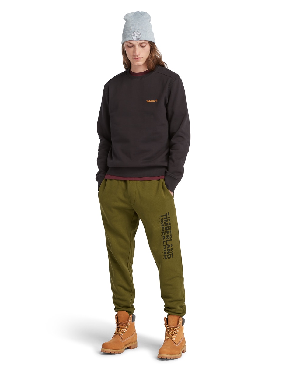 Pants regular con elástico para hombre 4