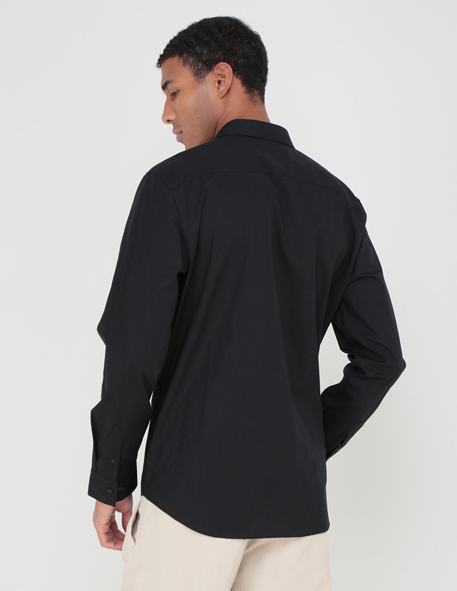 Camisa casual de algodón manga larga para hombre 2