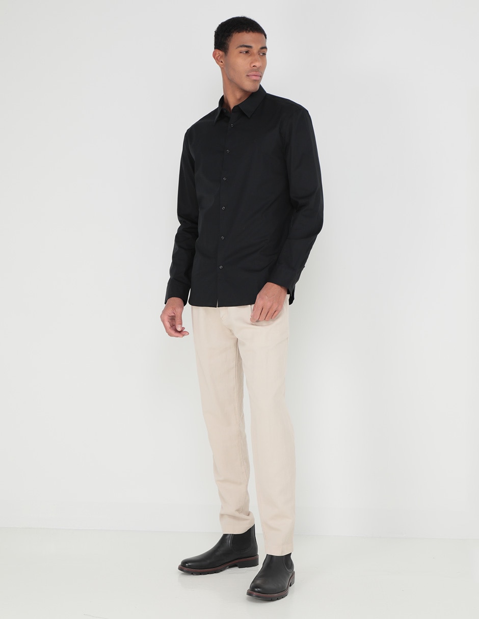 Camisa casual de algodón manga larga para hombre 3