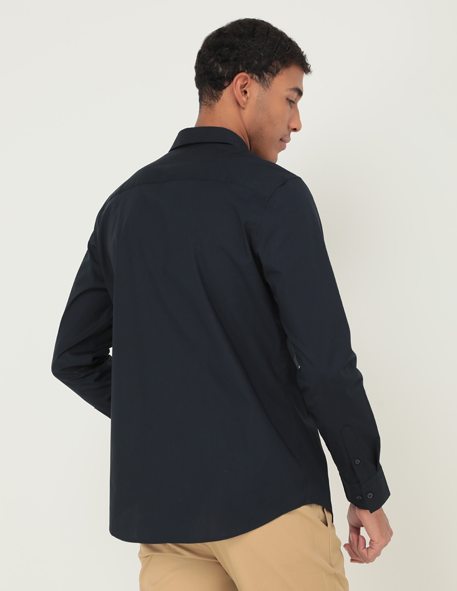 Camisa casual de algodón manga larga para hombre 2