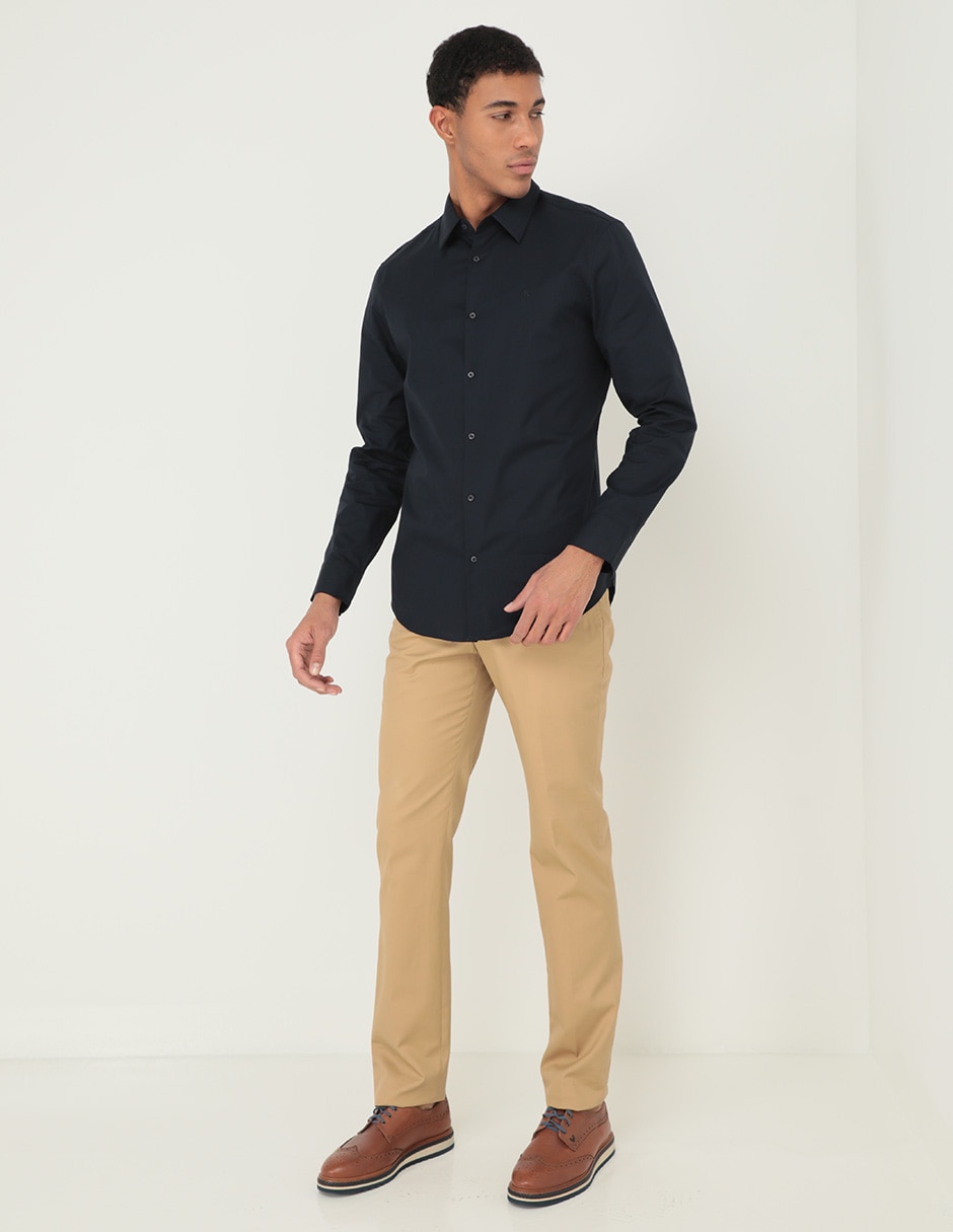 Camisa casual de algodón manga larga para hombre 3