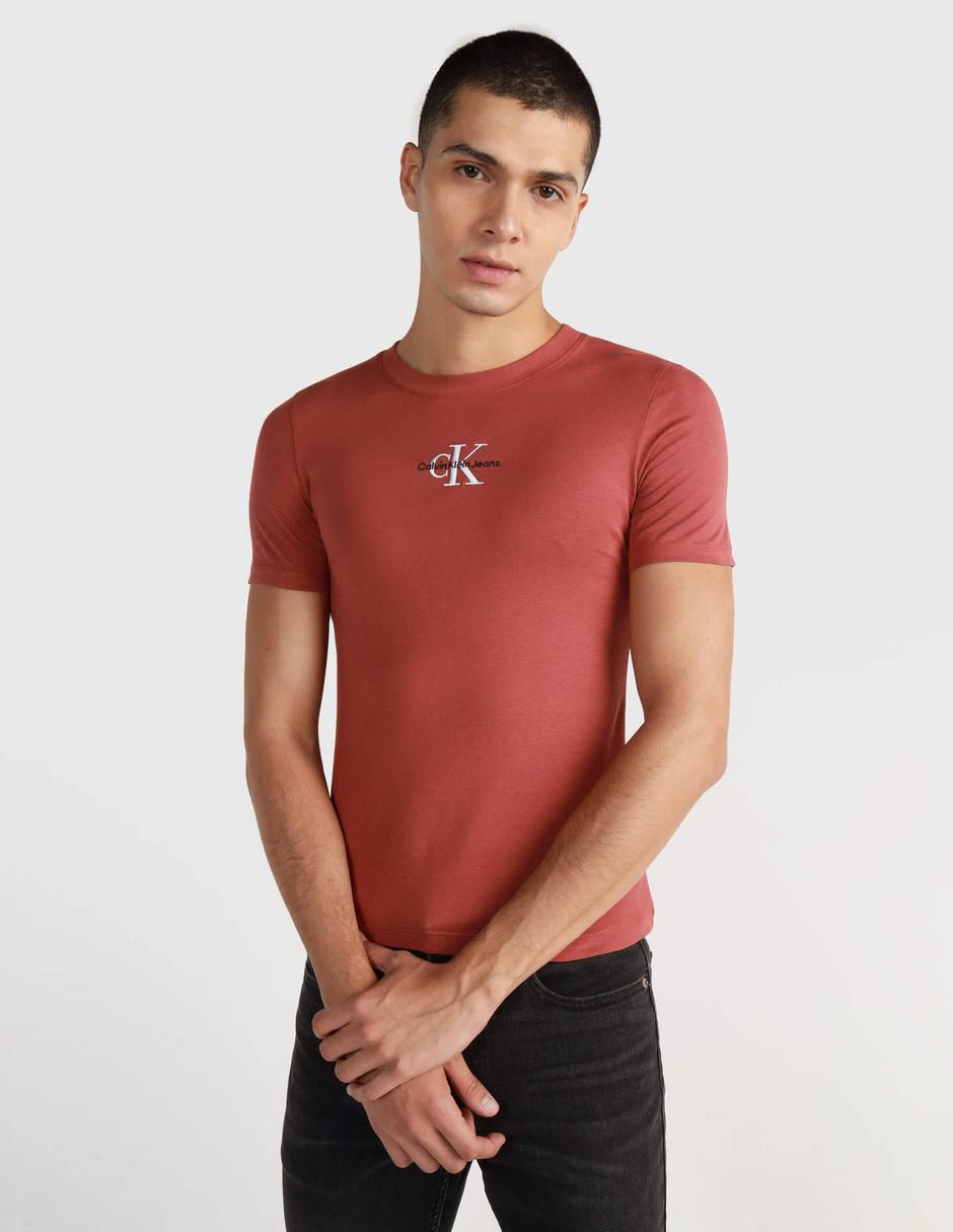 Playera calvin best sale klein hombre roja