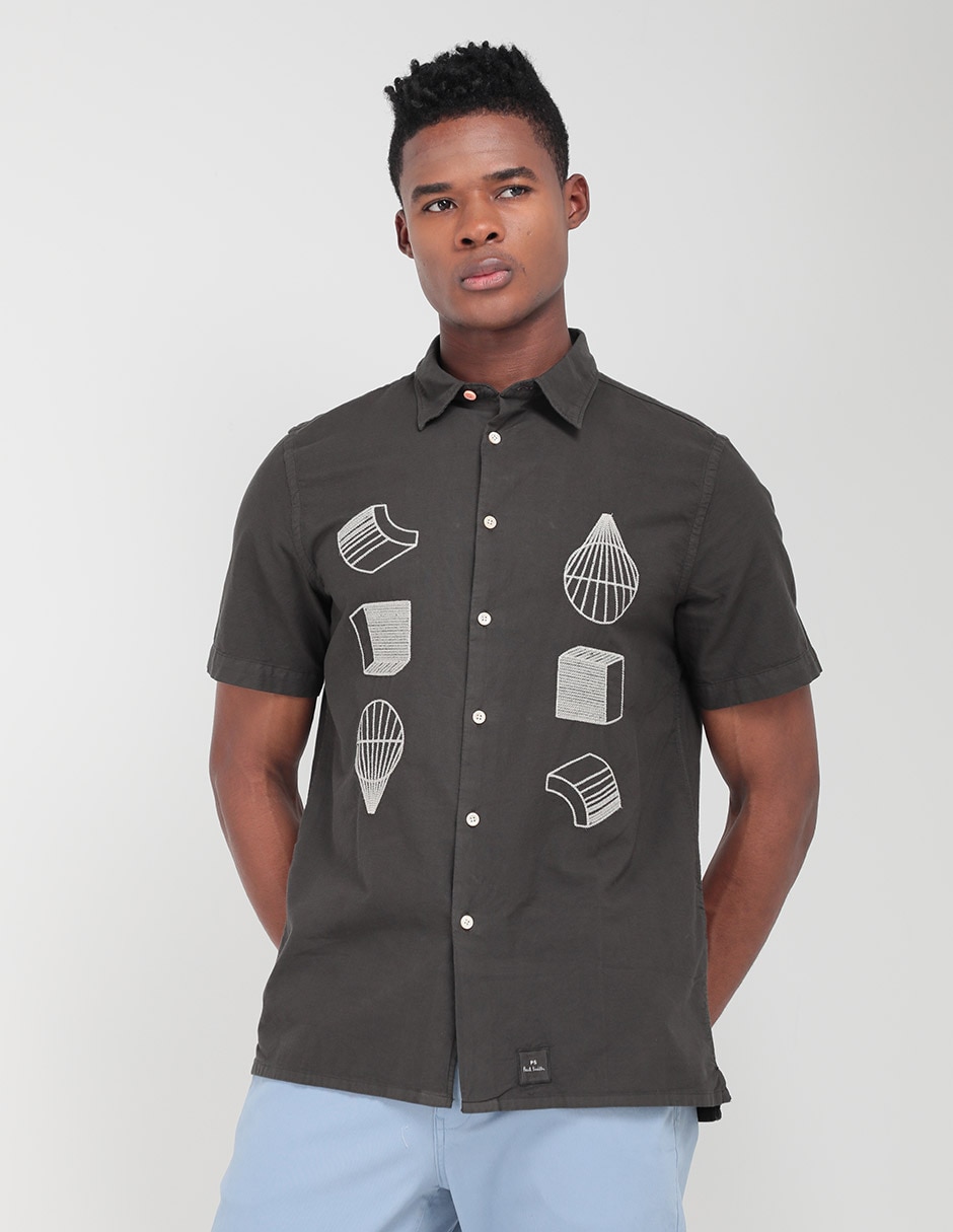 Camisa casual de manga corta para hombre