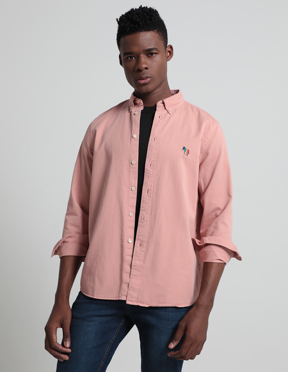 Camisa casual de algodón manga larga para hombre 1