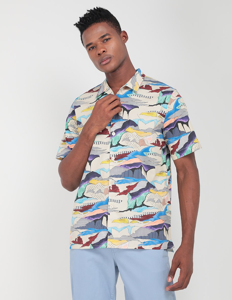 Camisa casual de algodón manga corta para hombre 1