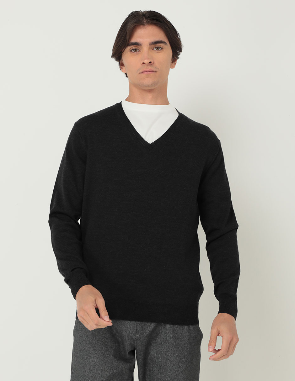 Suéter cuello V para hombre