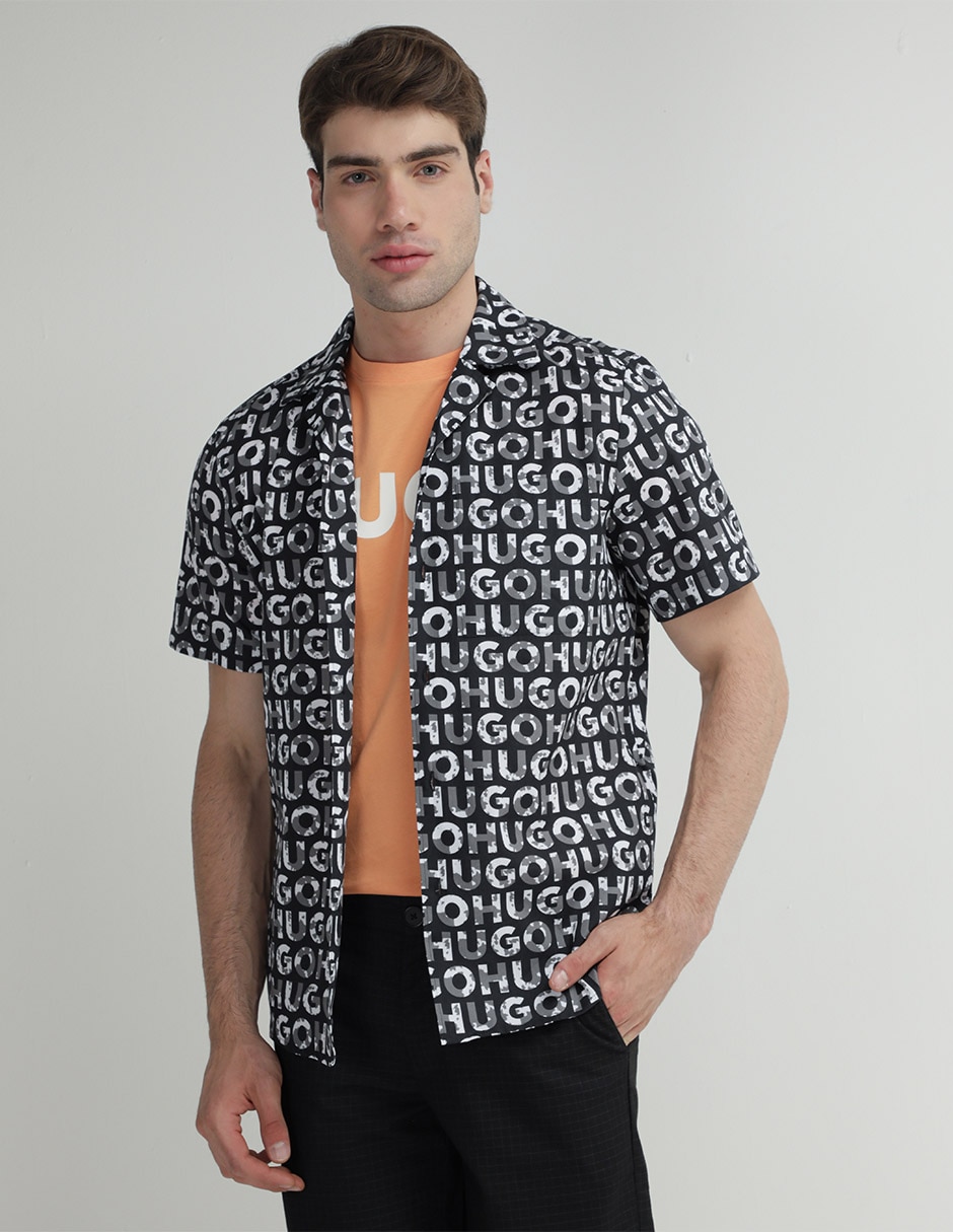 Camisa casual HUGO de algodon manga corta para hombre Liverpool