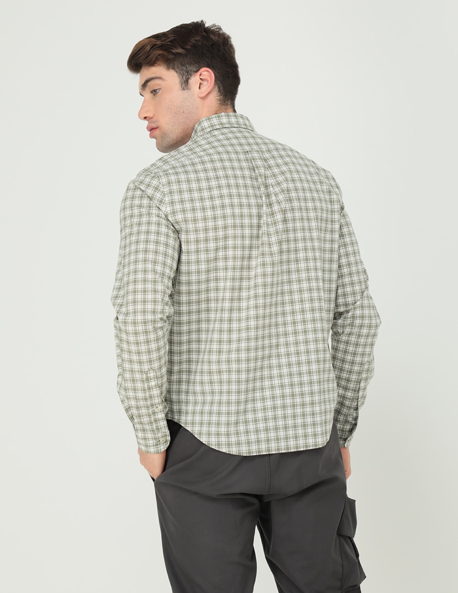 Camisa casual de algodón manga larga para hombre 2