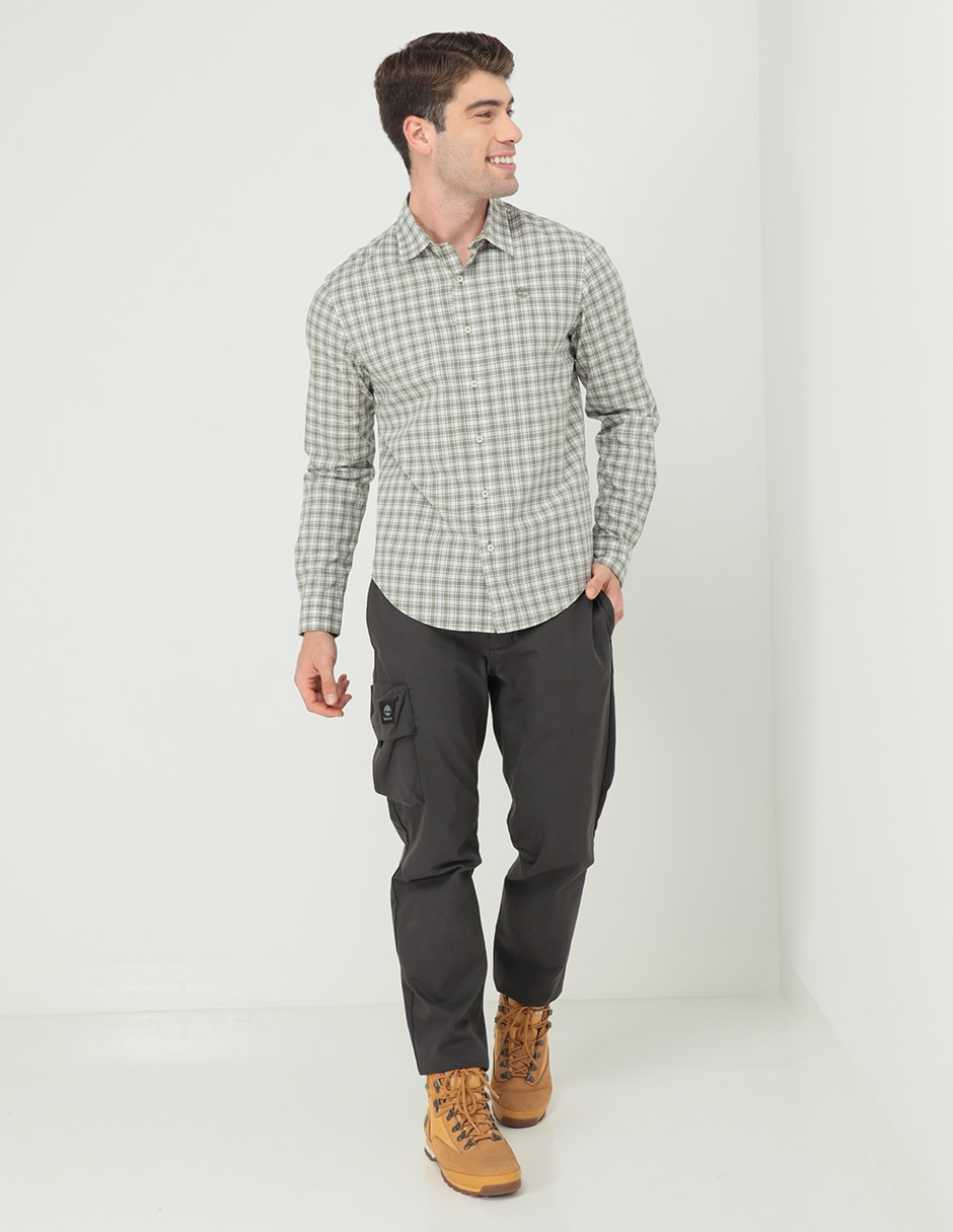 Camisa casual de algodón manga larga para hombre 3