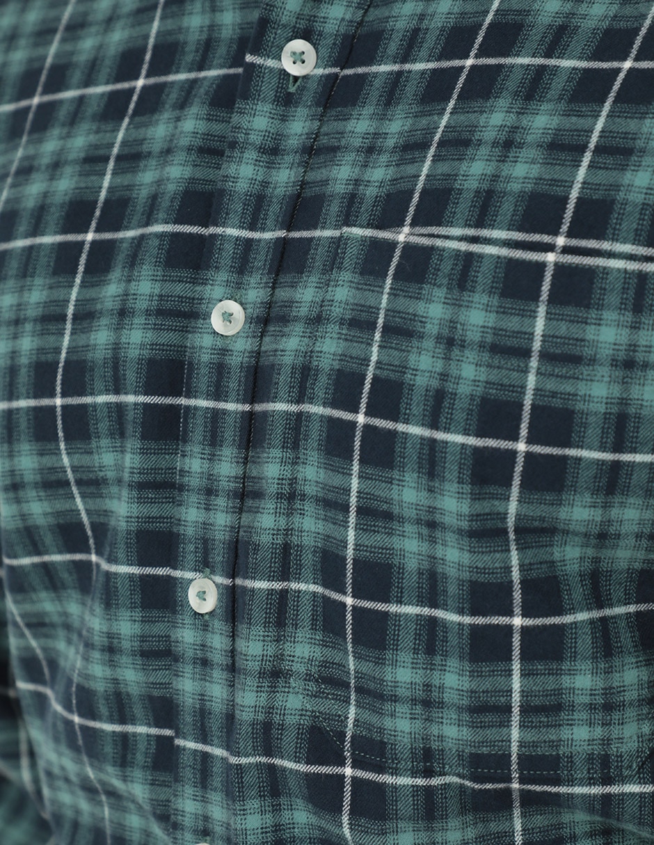 Camisa casual de algodón manga larga para hombre 4
