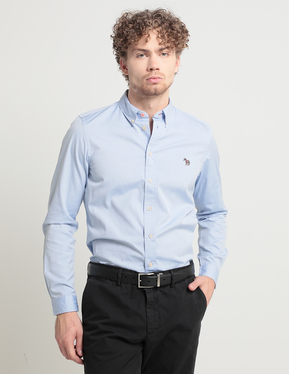Camisa casual de algodón manga larga para hombre 1