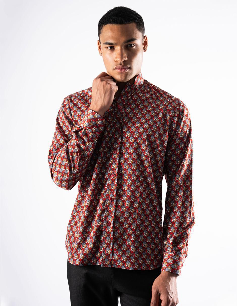 Camisa casual manga larga para hombre