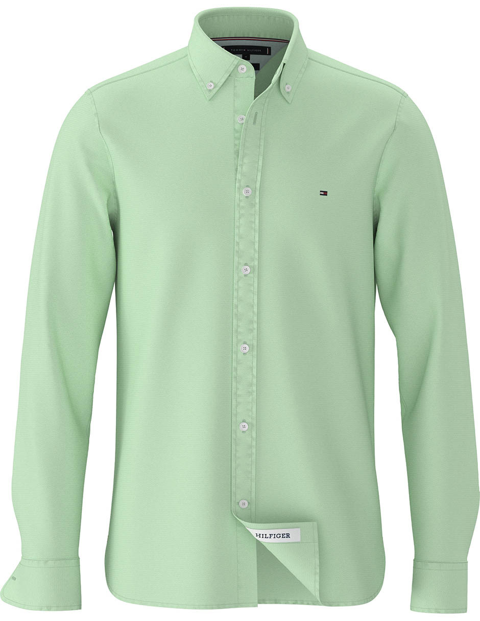 Camisa tommy hilfiger hombre verde sale