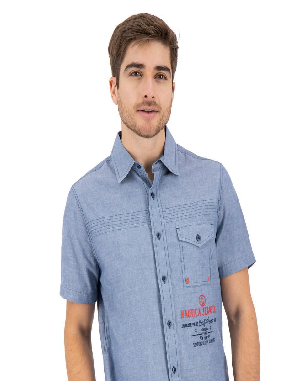 Camisa casual de algodón manga corta para hombre 2