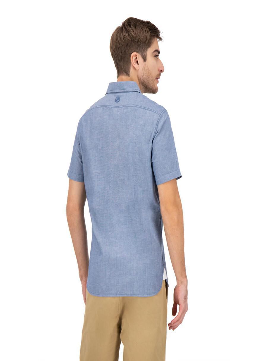 Camisa casual de algodón manga corta para hombre 4