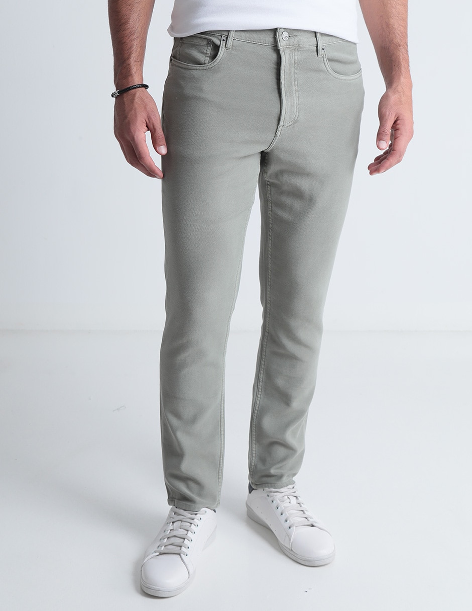 Pantalón recto de algodón para hombre