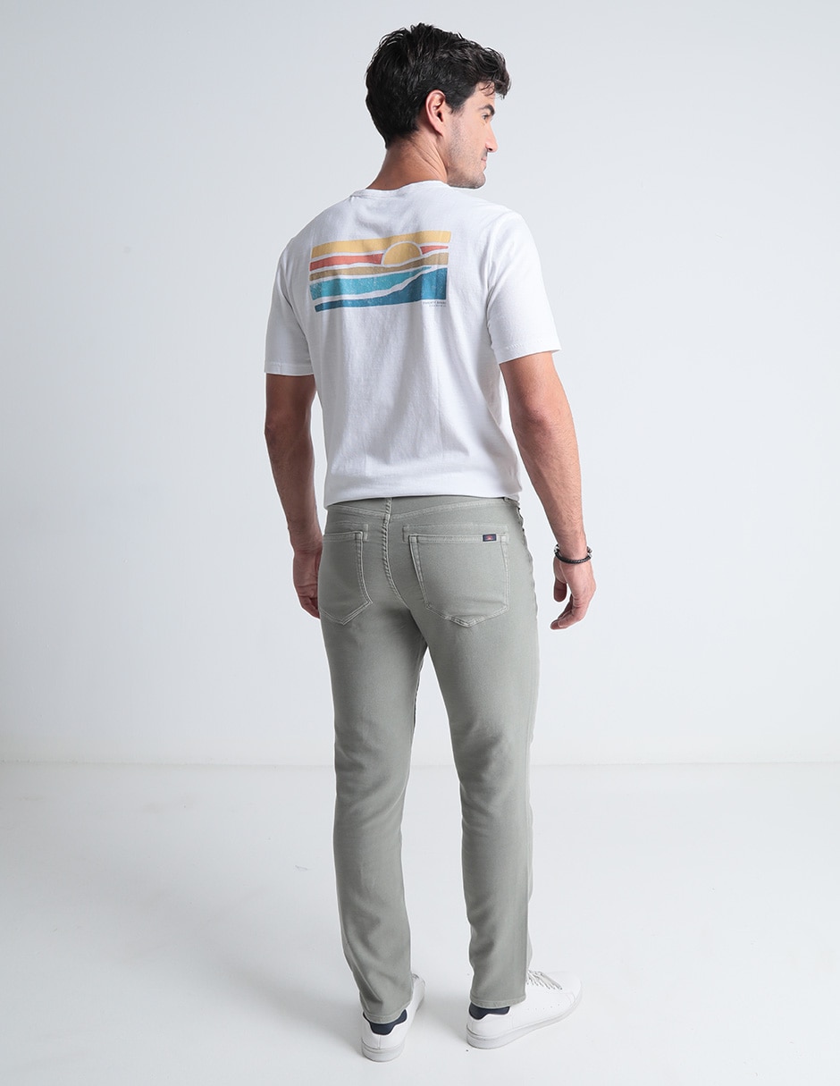 Pantalón recto de algodón para hombre 2