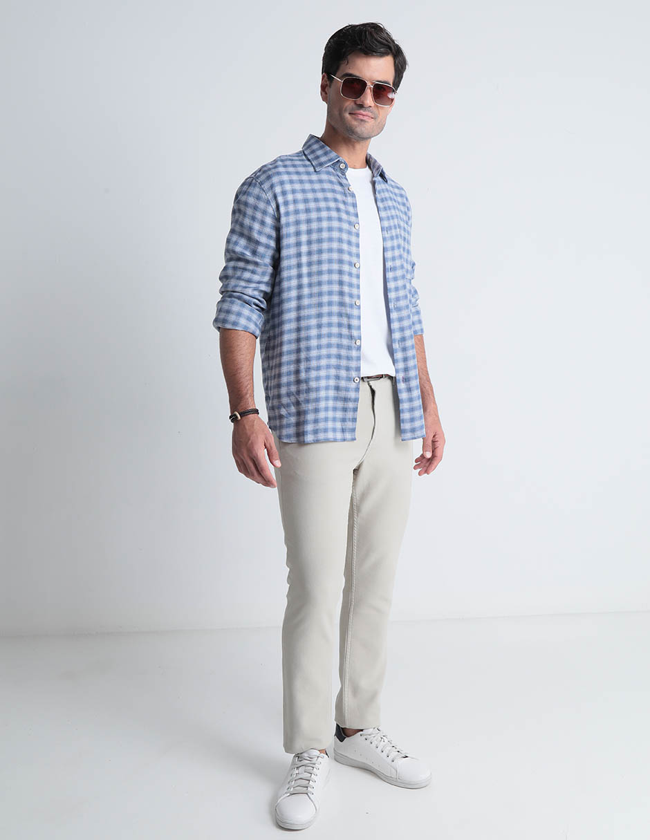 Pantalón recto de algodón para hombre 3