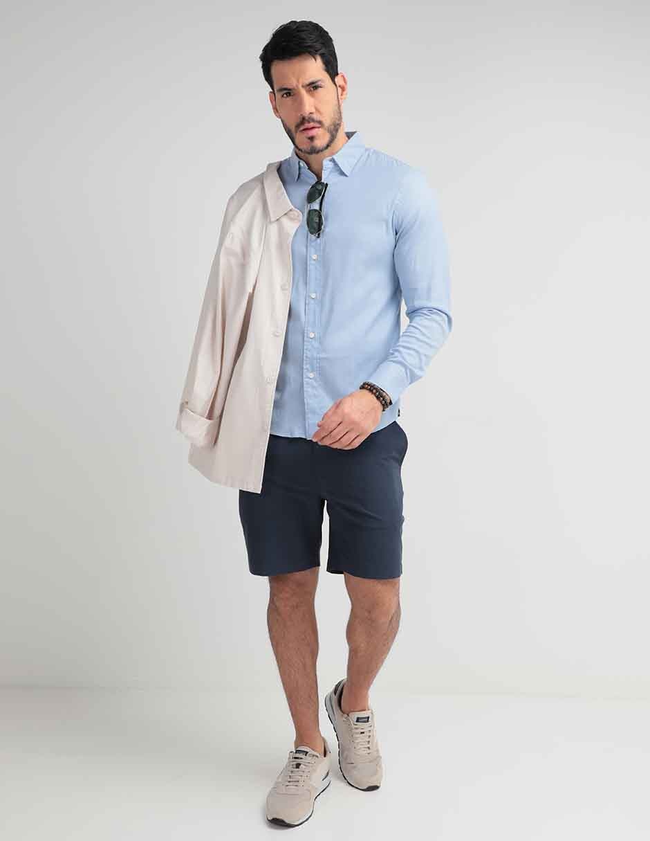 Camisa de vestir de algodón manga larga para hombre 3