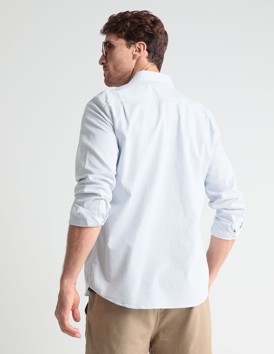 Camisa casual de algodón manga larga para hombre 2