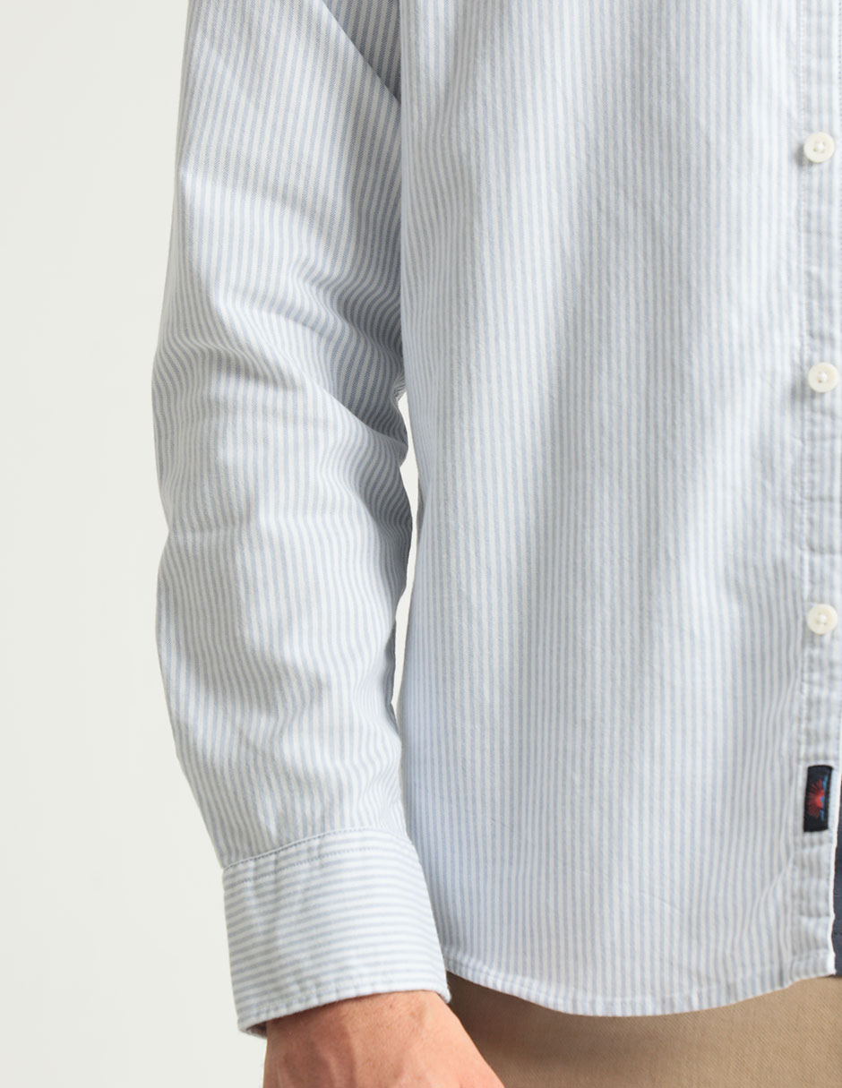 Camisa casual de algodón manga larga para hombre 4