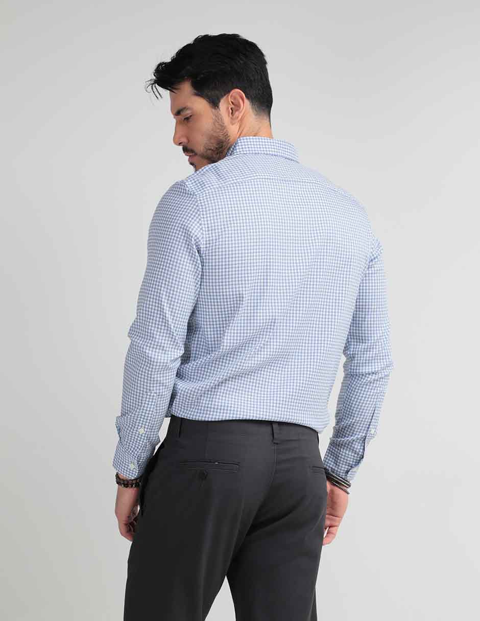 Camisa casual de algodón manga larga para hombre 2