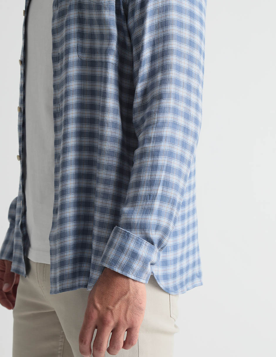 Camisa casual de algodón manga larga para hombre 5