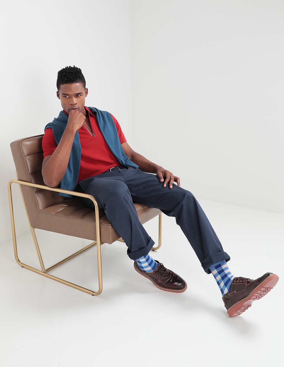 Pantalón chino recto de algodón para hombre Pantalón chino recto de algodón para hombre