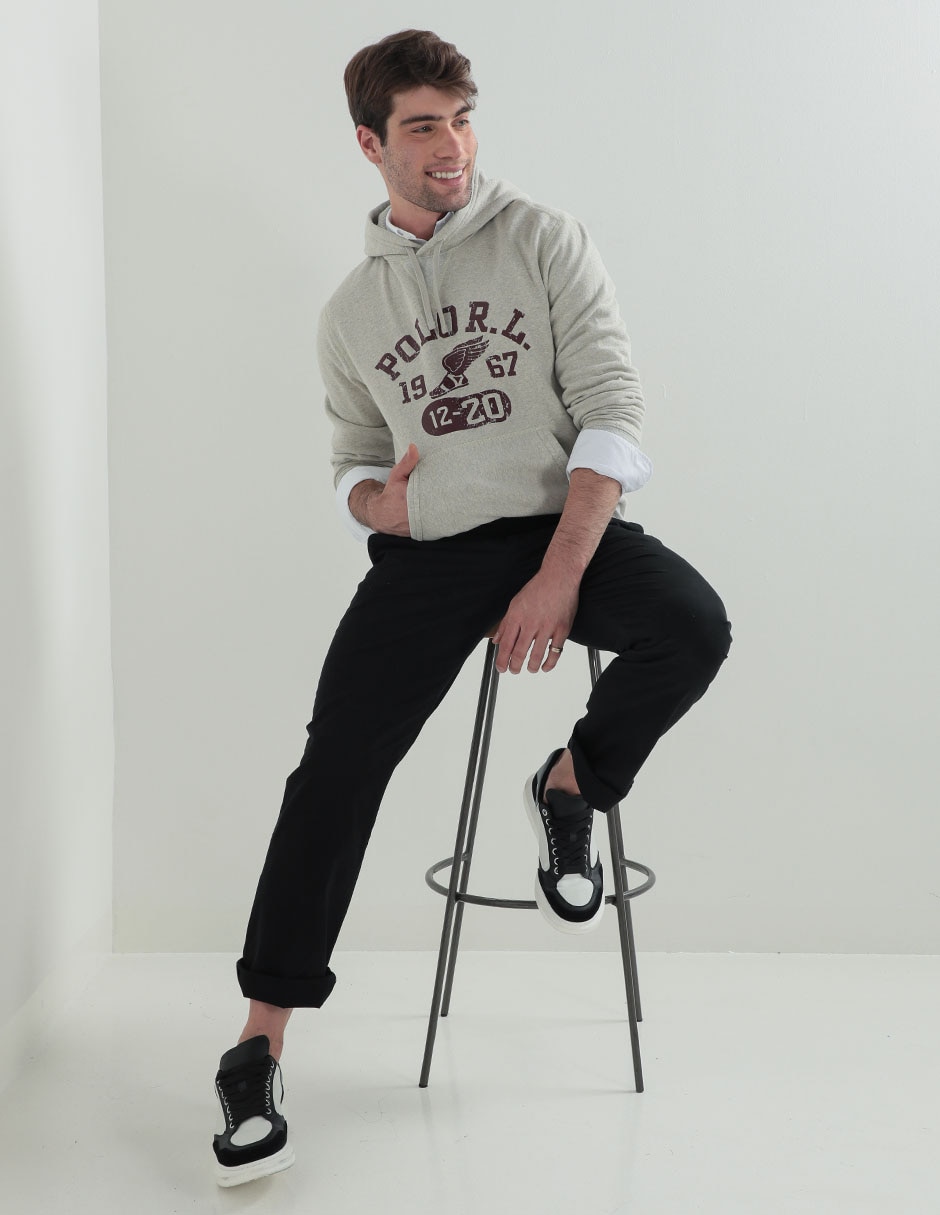 Pantalón chino recto de algodón para hombre