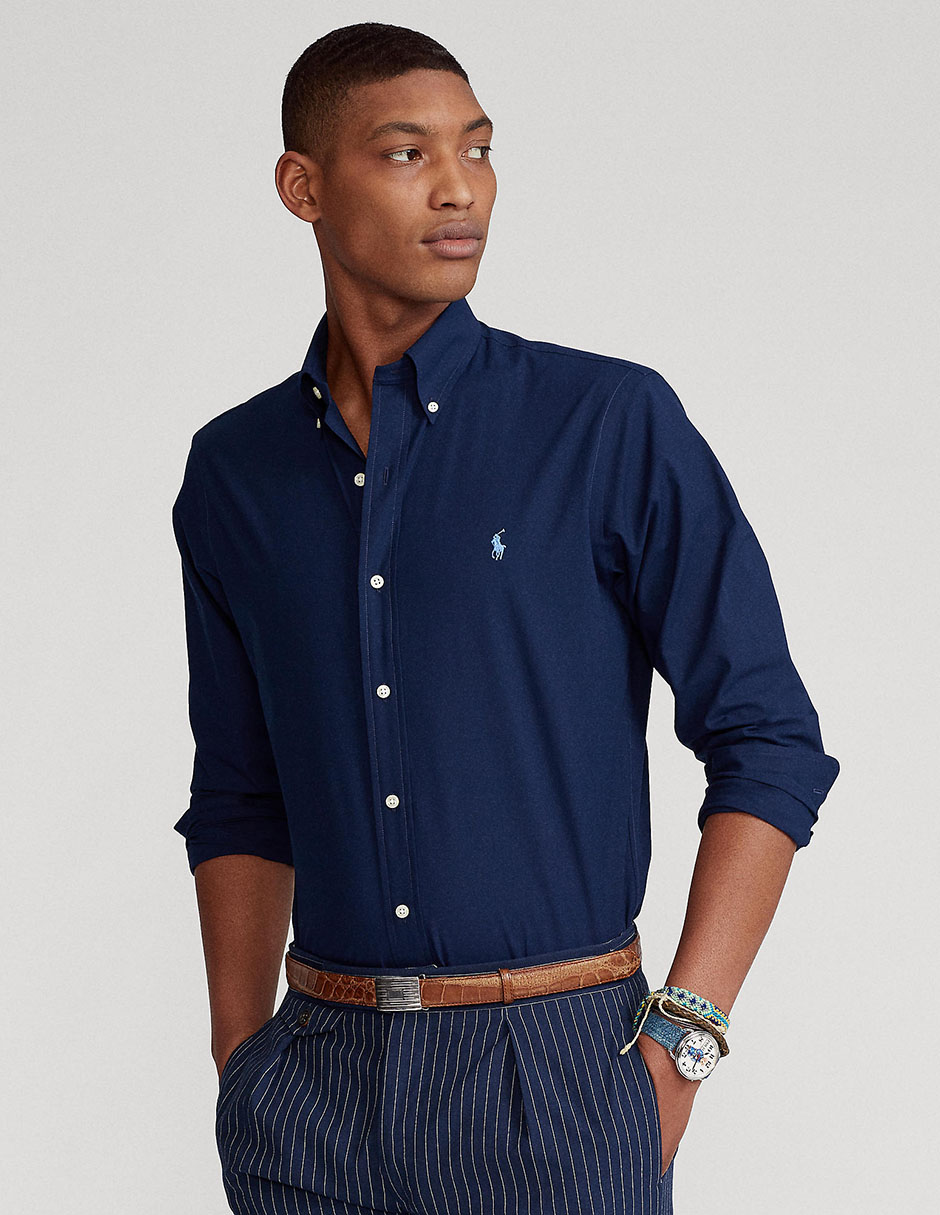 Camisa casual Polo Ralph Lauren de algodón manga larga para hombre