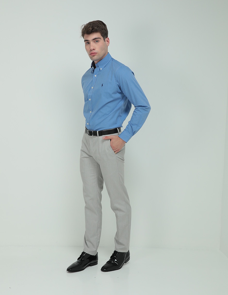 Camisa casual Polo Ralph Lauren de algodón manga larga para hombre