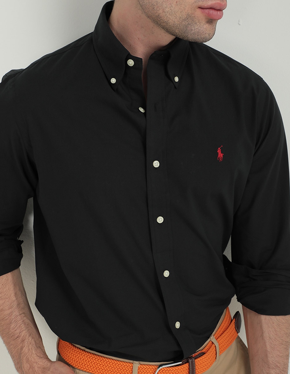 Camisa casual Polo Ralph Lauren de algodón manga larga para hombre