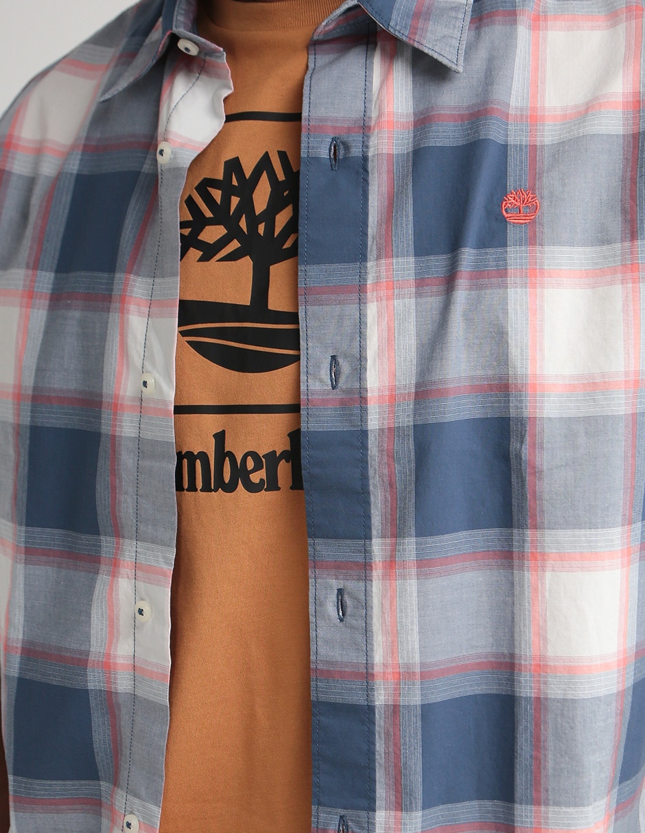 Camisa casual de algodón manga corta para hombre 4