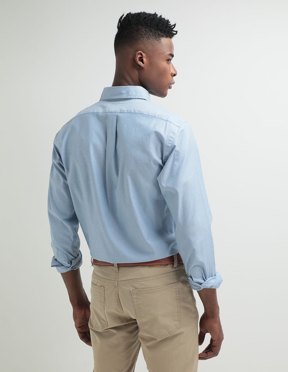 Camisa casual de algodón manga larga para hombre 5