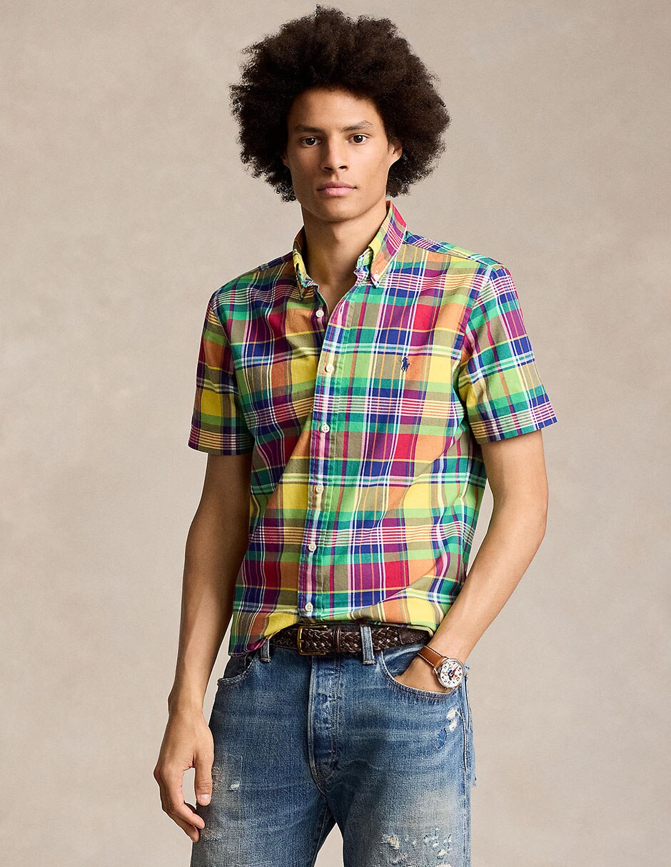 Camisa casual de algodón manga corta para hombre 1
