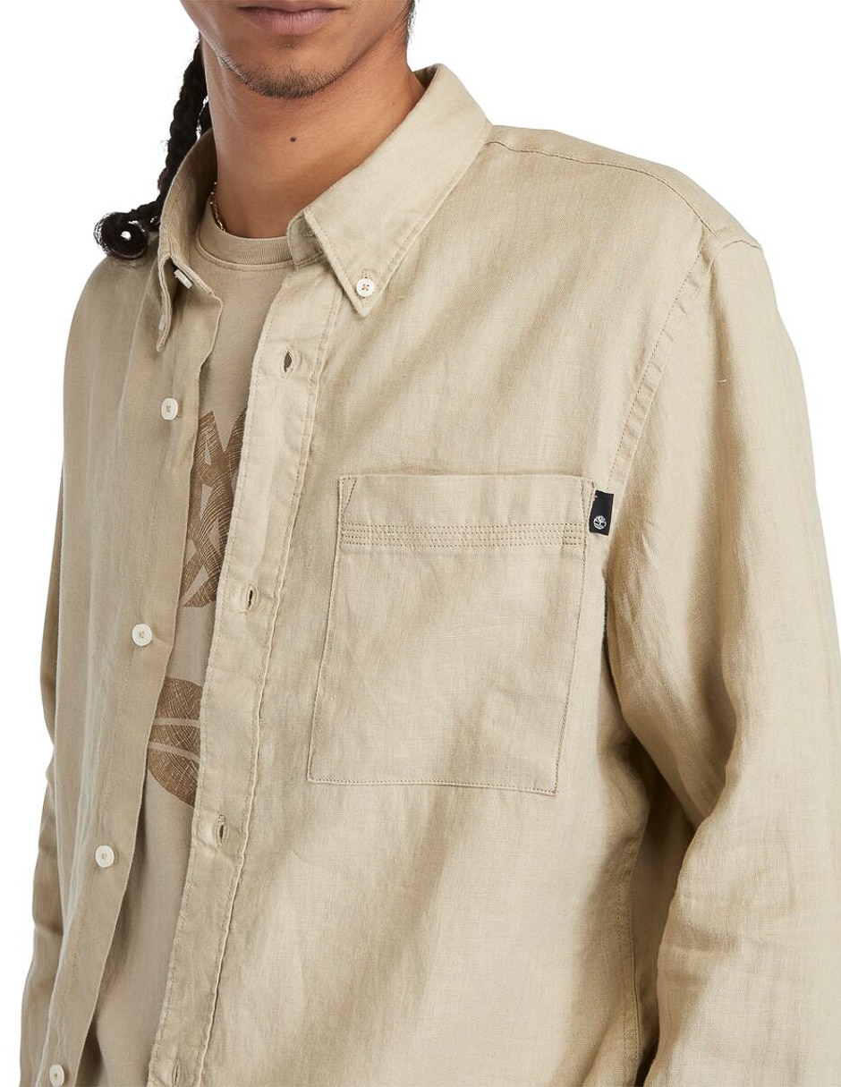 Camisa casual de algodón manga larga para hombre 3