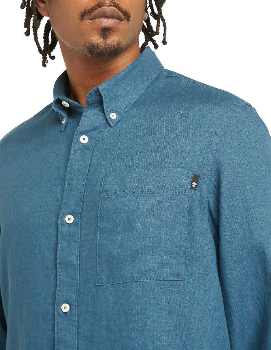 Camisa casual de algodón manga larga para hombre 3