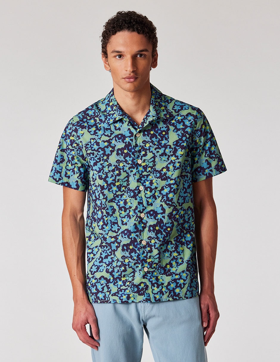 Camisa casual de algodón manga corta para hombre 1