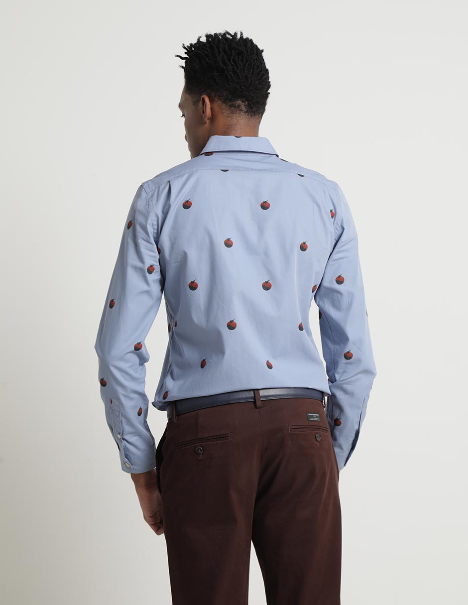 Camisa casual de algodón manga larga para hombre 2