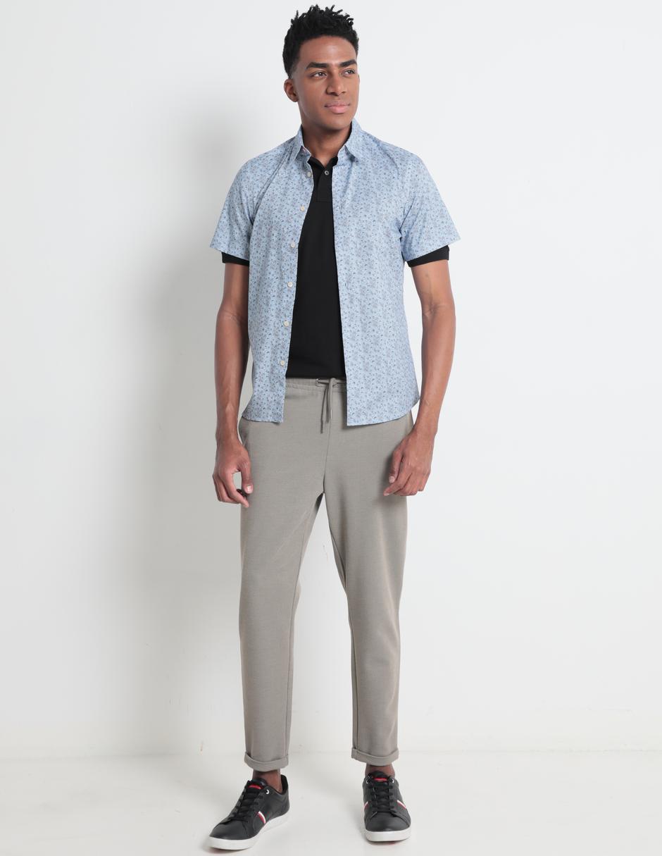Camisa casual de algodón manga corta para hombre 3