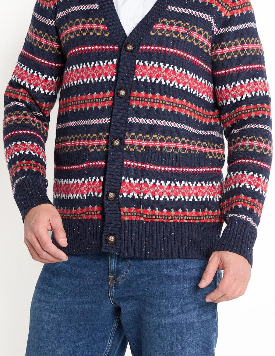 Suéter cuello V para hombre 4