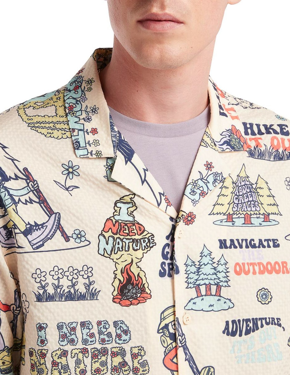 Camisa casual de algodón manga corta para hombre 4