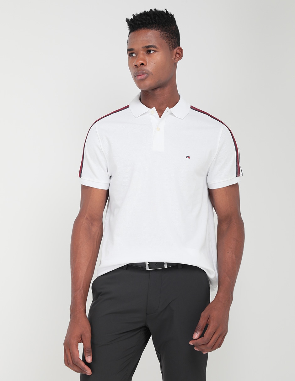 Camisa tipo polo blanca hombre sale