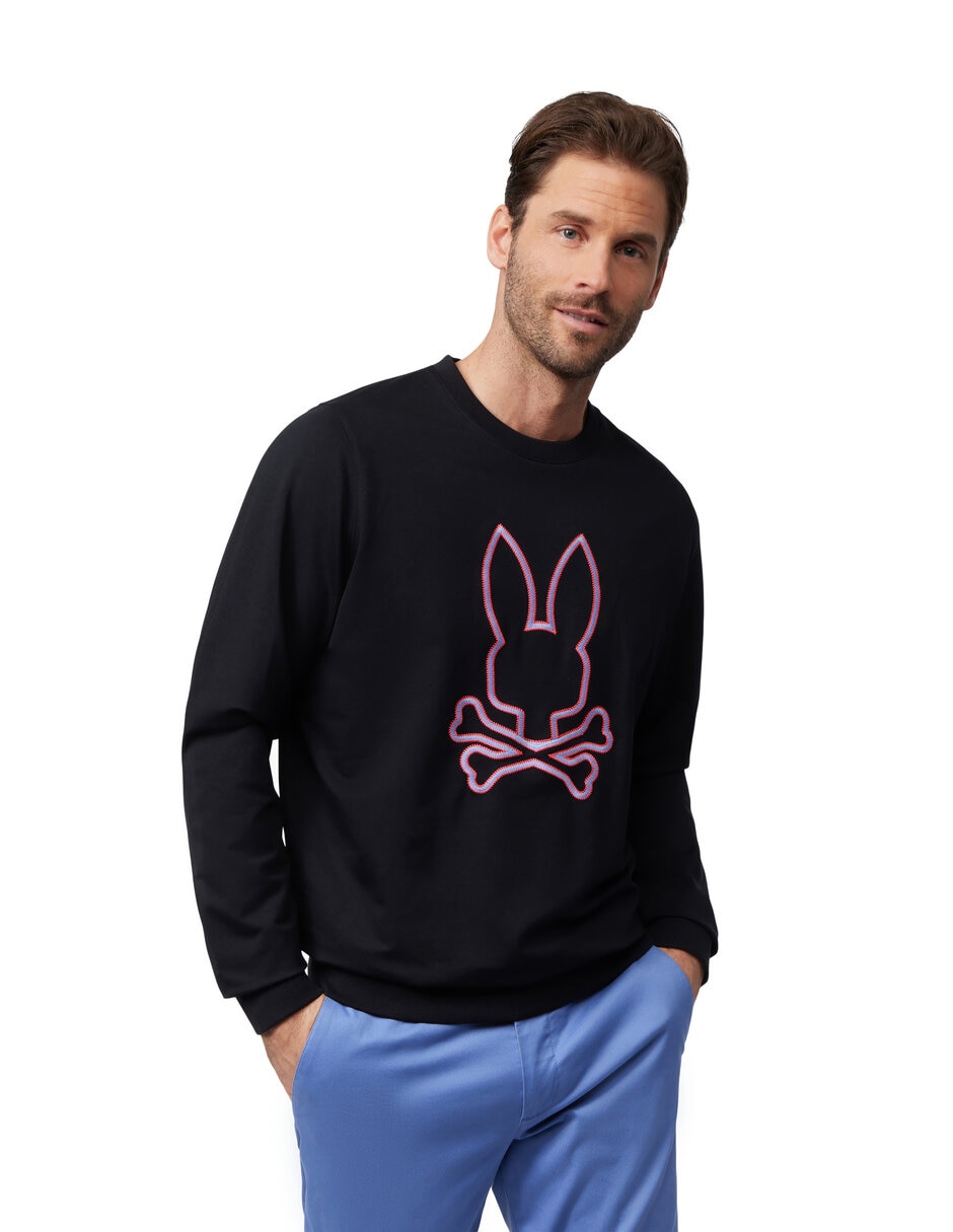 SUDADERA HOMBRE PSYCHO BUNNY FLOYD CH NEGRO