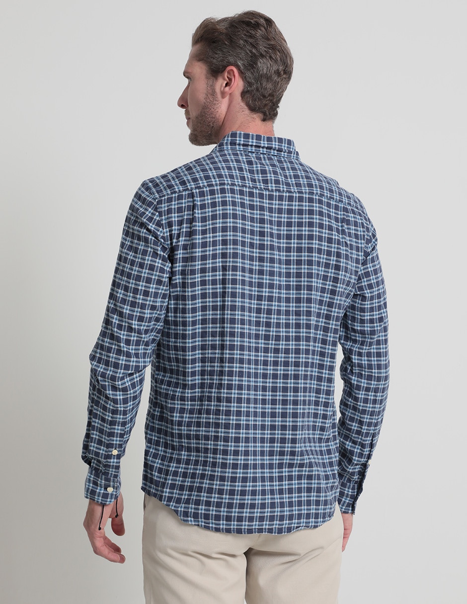 Camisa casual de algodón manga larga para hombre 2