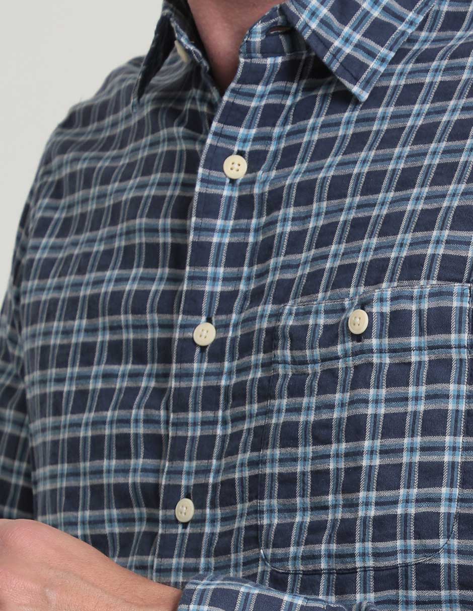 Camisa casual de algodón manga larga para hombre 4