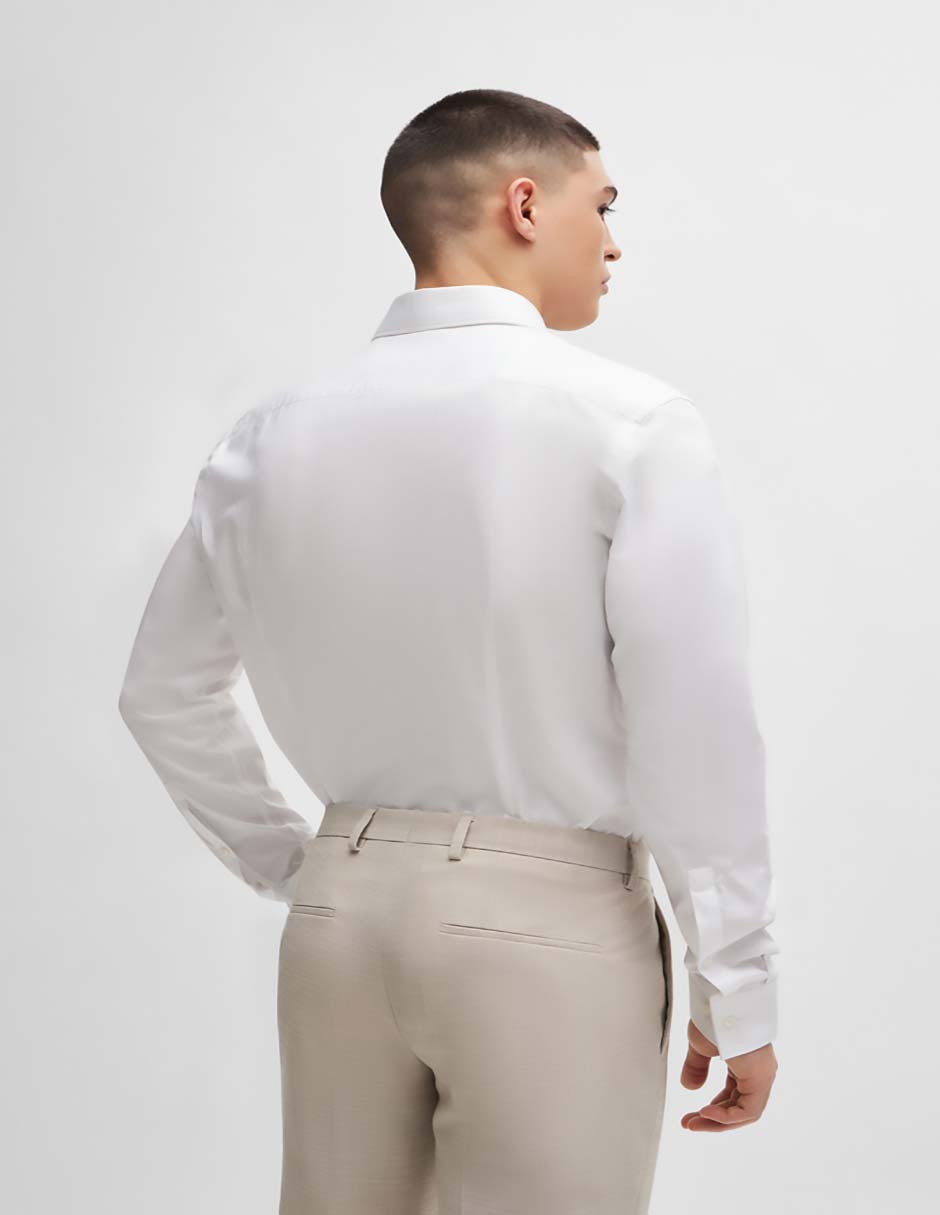 Camisa business casual de algodón manga larga para hombre 2