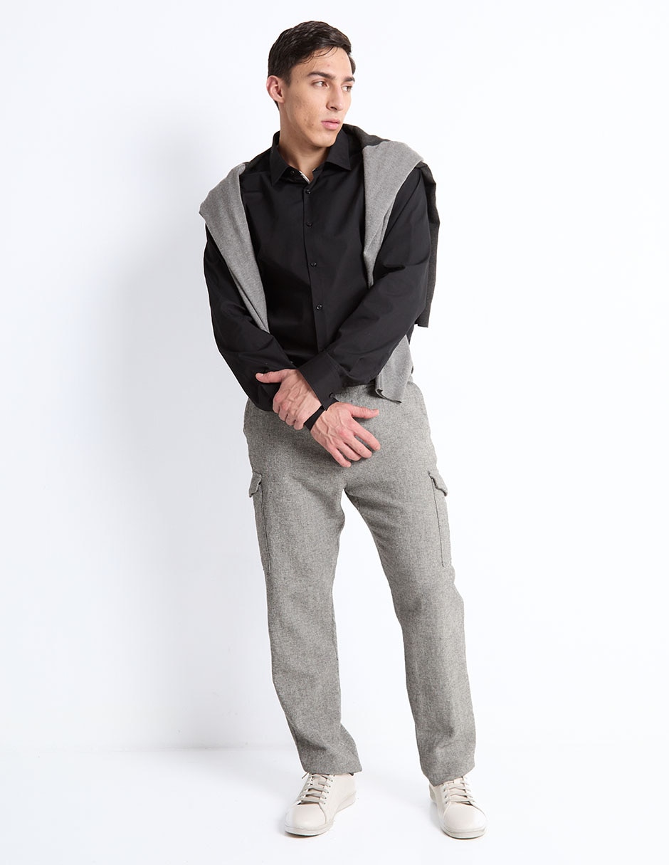 Camisa casual de algodón manga larga para hombre 3