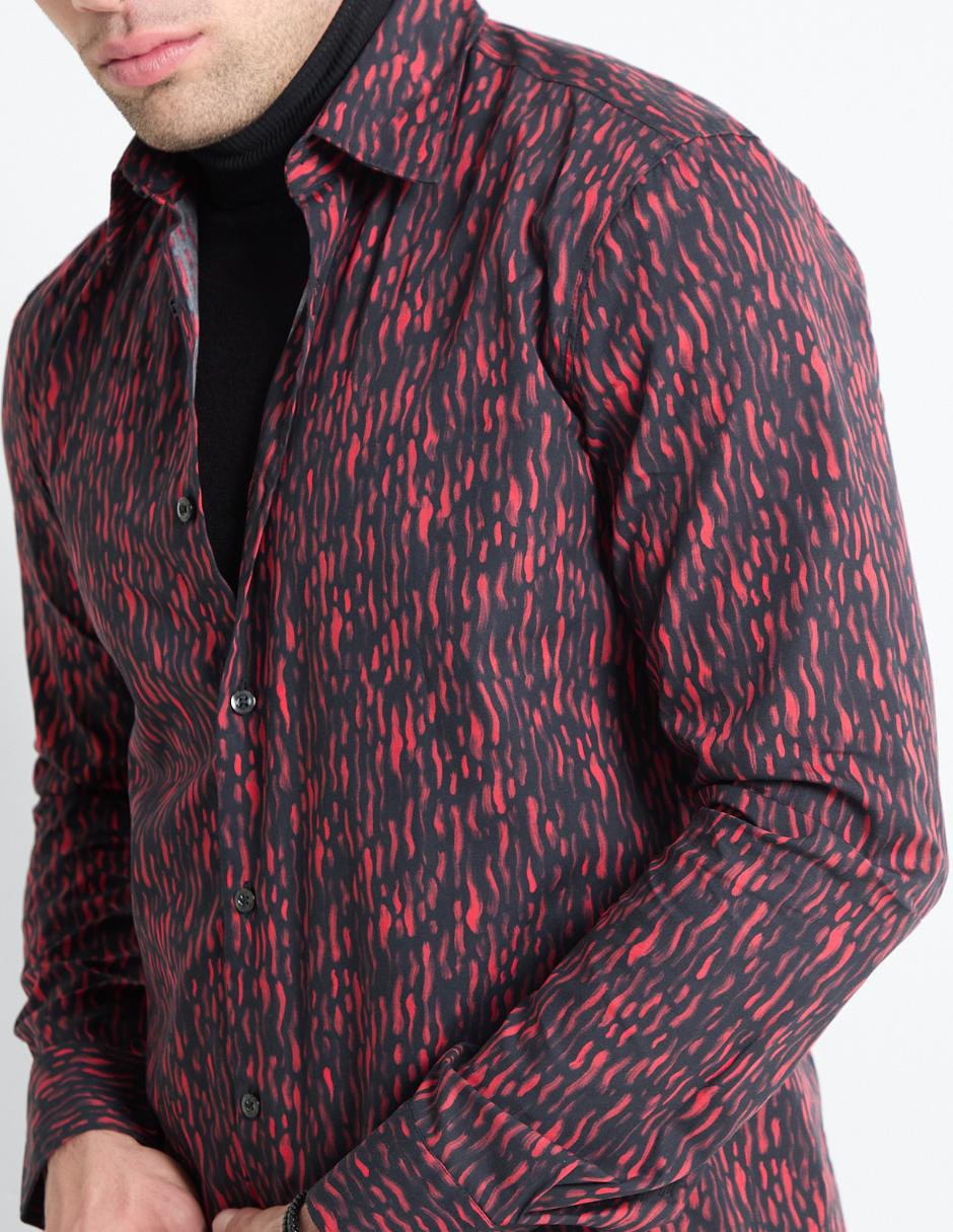 Camisa casual de algodón manga larga para hombre