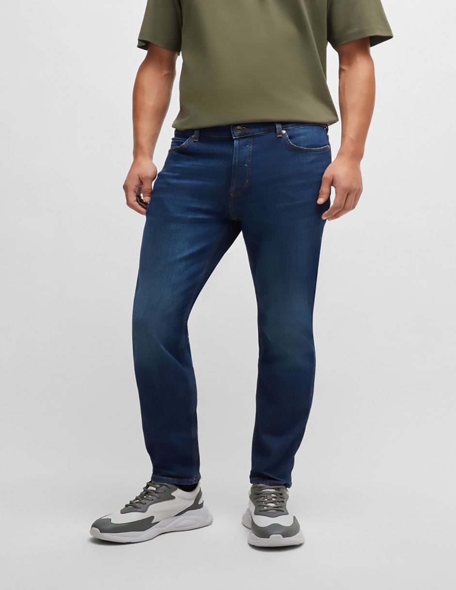 Jeans slim deslavado para hombre